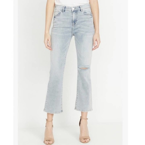Buffalo David Bitton Denim - Buffalo women's kick crop jean by David Bitton, Kellie light blue wash denim